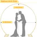 Chamvis Round Backdrop Stand, Balloon Garland Arch Backdrop Stand Metal Balloon Arch Stand Wedding Arch Photo Background: for Baby Shower Birthday Party Supplies Decorations