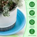 Zubebe 12 Pcs 4 Inch Round Plant Saucer Tray Multicolor Plastic Water Tray Heavy Duty Flower Pot Saucers Sun Resistant Plant Trays for Indoor and Outdoor Decor