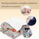 Vibrant Cardinal and Blossom Blanket - Soft, Cozy, Lightweight, and Fuzzy Flannel Throw - Ideal for Couch, Bed, Travel, and Outdoor Use - Fluffy Home Decor with Stunning Bird Design 80"x60"