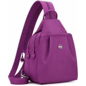 KENOFAR Sling Backpack for Women, Water-Resistant Crossbody Chest Bag for Travel, Work, Gym, Students & Daily Use, Purple