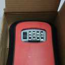 MEETSWEET Secure Wall Mount Key Lock Box with 4-Digit Password Protection - Outdoor Key Safe for Keys (red)