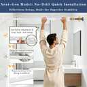 No Drill Tension Curtain Rod 39-137 Inch, Adjustable Heavy Duty Anti-Slip Telescopic Rod for Window Shower Patio Outdoor, 1.26" Diameter, White