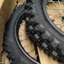 2.50-14 60/100-14 Front 3.00-12 80/100-12 Rear Rim Wheel Tires With 12-15mm Bearing for 50cc 90cc 110cc 125cc SSR125 TTR110 PW80 CRF70 KLX110 Apollo TaoTao DB14 Coolster Pit Bike Motorcycle