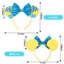 Mouse Ear, Mouse Ear Headband for Women Girls Adult, Sequin Bow Hair Band for Party Trip Parks Costume Cosplay Essentials.