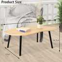 Small Coffee Table Cloud Coffee Table Modern Center Table Floor Table Walnut Irregular Coffee Tables Suitable for Living Room Small Spaces, 39.5" W x 20" D x 16.5" H