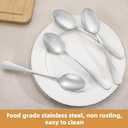 12 Pcs Dinner Spoons Set, Food-Grade Stainless Steel Tablespoons, Durable Metal Table Spoon, Cutlery Soup Spoons Silverware for Home, Kitchen or Restaurant, Mirror Polished, Dishwasher Safe - 7 Inch