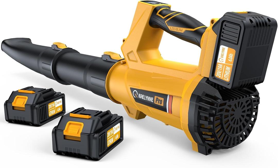 Leaf Blower, 20V Leaf Blower Cordless with 2 X 6.0Ah Batteries and Charger Included, 540CFM 170MPH & 6 Speed Mode, Handheld Electric Leaf Blower for Lawn Care, Yard, Garden and Dust, **MISSING BATTERIES**