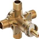 Shower Valve Replacement for Moen Posi-temp Valve, Brass 4 Port, 1/2 Inch Connection, Adjustable Water Temperature and Scald Guard, Bathtub and Shower Rough-In
