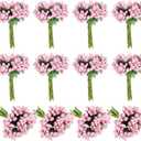 PATIKIL Mini Artificial Pip Berry Picks Bunch, 144Pcs Fruit Flower Stamens for Craft DIY Wreaths Wedding Floral Arrangements Decoration, Pink