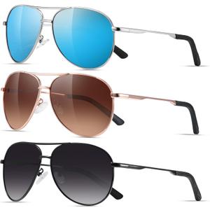 Eiuizah Polarized Aviator Sunglasses for Men Women- Classic Sun Glasses for Driving Fishing with UV Protection