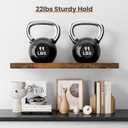 upsimples 23.6" Long Floating Shelves for Wall, Room Decor Set of 2, Brown, 23.6in