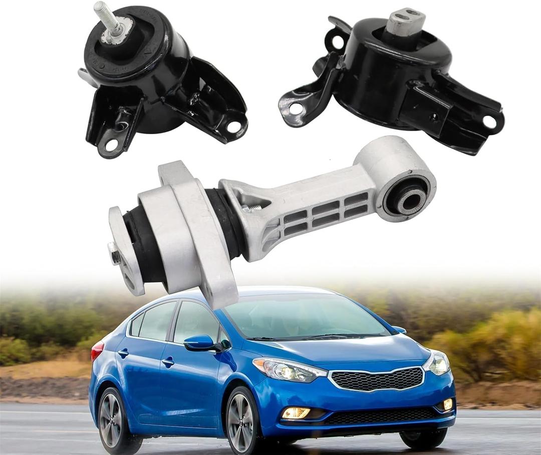 3Pcs Engine Motor & Trans Mount Kit Compatible with Forte Accent Rio 1.6L 1.8L 2012-2017 Auto Transmission Replace EM-9797 EM-9758 EM-9761 A71047 A71004 A71020 A71029