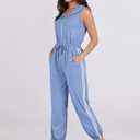 Sweatsuits Women 2 Piece Outfit Sleeveless Pullover Hoodie Sweatshirt and Sweatpants Sweat Pants Set with Pockets