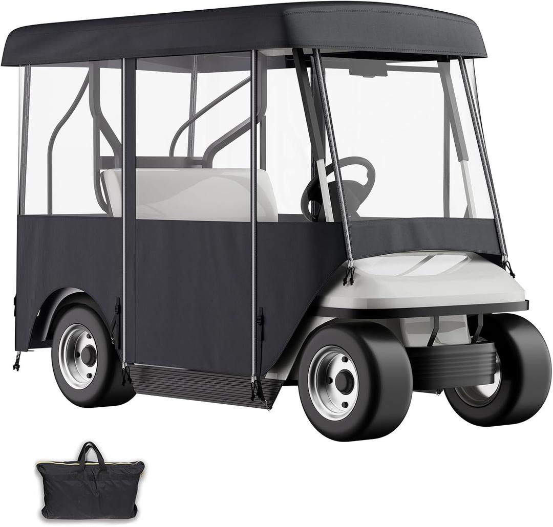 VEVOR Golf Cart Enclosure, Polyester Driving Enclosure, Club Car Covers Universal Fits for Most Brand Carts, Sunproof and Dustproof Outdoor Cart Cover