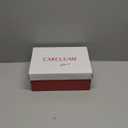 Carcuume Women's Square Toe Heels Bow Tie Ankle Strap Heel Sandals Open Toe Wedding Shoes (6.5, Black)