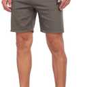 WAYRUNZ Chino Shorts Mens Shorts with Elastic Waistband