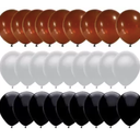 White Brown And Black Balloons