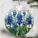 5 x Texas Bluebonnet Christmas Ornaments: Christmas Tree Ornaments, Holiday Decor for Flower Lover, Texas State Flower-Themed, Stocking Stuffers, Gift Ideas, Xmas Gifts & Gifts for Mom, Grandma