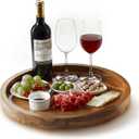 TIDITA 16" Wooden Lazy Susan Organizer for Tabletop 360° Rotation, High Rim
Solid Acacia Wood, Non-Skid Pads, Swivel Round Lazy Susans Turntable for Countertop, Decorative Tray, Cheese Board, Multi-Use