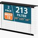 2-Pack 213 Replacement Filter, MERV 13, Compatible with AprilAire Whole House Air Purifiers Models 1210, 1620, 2210, 2216, 3210, 4200, 20x25x4 In