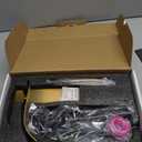 Ryuwanku Bathroom Faucet Brushed Gold Modern Waterfall Bathroom Sink Faucet with Single Handle Suitable for 1 or 3 Holes,Supply Deck Plate and Hosre