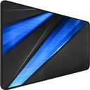 Desk Pad, Large Gaming Mouse Pad,Extended Keyboard Mouse Mat Desk Pad with Non-Slip Rubber Base & Stitched Edge for Computers Laptop Desk Home Office Accessories, Black Blue (31.5"x15.7"x0.08")