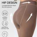 Fleece Lined Tights Women Fake Translucent Warm Pantyhose Leggings Sheer Thick Tights for Winter (L)