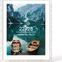 Hongkee 22x28 Frame, Distressed White Wood Style - Display Posters 18 x 24 with Mat or 22x28 without Mat, Wall Mounting Horizontal and Vertical, 1 Pack