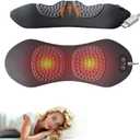 Electric Back Massager for Sciatica Pain Relief, 3-in-1 Lumbar Support Device with Traction & Heat, Soothing Spine Massager for Lower Back Pain Relief, Neck and Back Massage Pillow