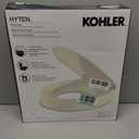 KOHLER 25876-96 Hyten 3" Height, Elevated Soft Close Round Toilet Seat, Contoured Seat with Grip-Tight Bumpers, Quick-Attach Hardware, Biscuit