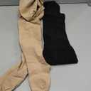 2 Pairs Medical Compression Pantyhose for Women,20-30mmHg Graduated Support Tights,Opaque Closed Toe High Waist (Small, Beige*1+Black*1)