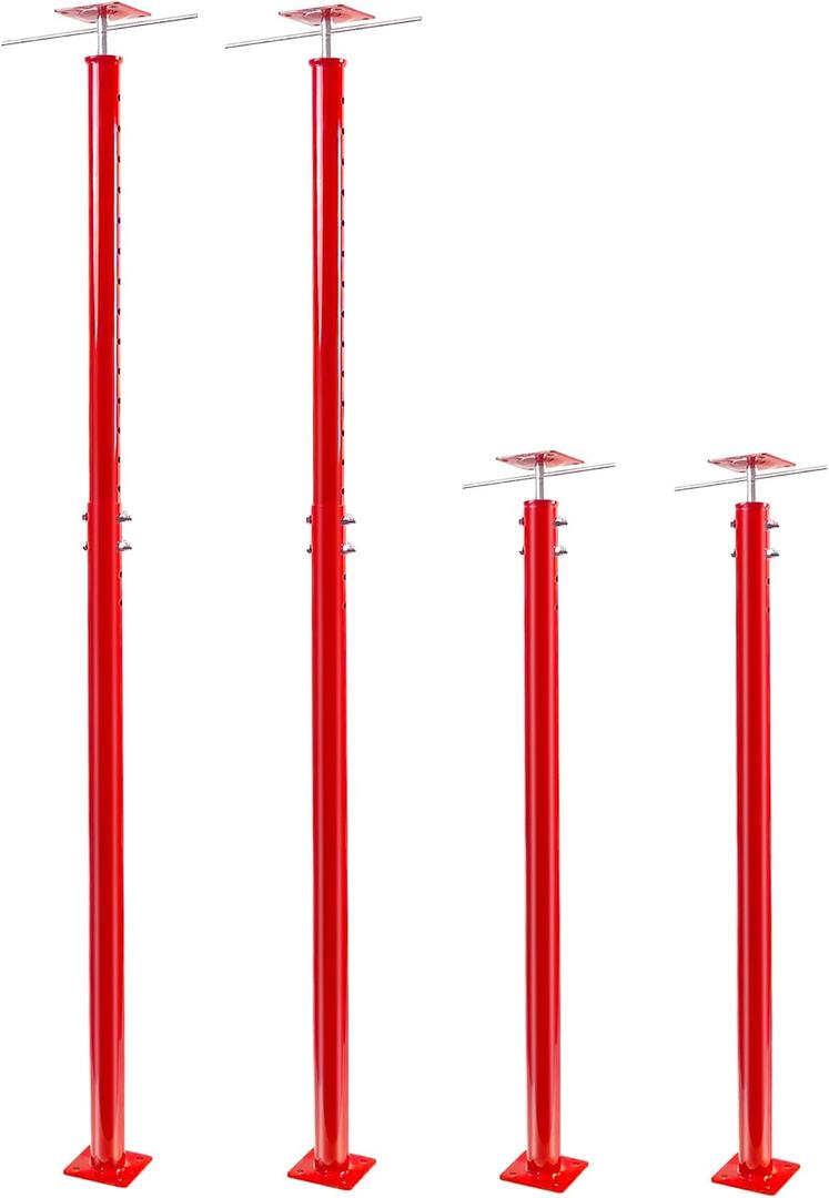 Adjustable Jack Post, 55" to 99" Floor Pole Jack with Turning Bar, Heavy Duty House Floor & Beam Support for Basement, Crawlspace, Leveling, Roof Framing, Construction, 2-Pack