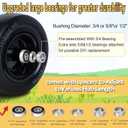 2-Pack 13x5.00-6 Tires for Zero Turn Mower,with Upgraded 3/4"or 5/8" and 1/2" Bearing More Durable, 13x5.00-6 Flat Free Tire, 13x5-6 Lawn Mower Tires,4.2"-5.2" Center Hub, Load 500lbs