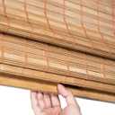 CHICOLOGY Bamboo Roman Shade, Cordless Light Filtering Woven Wood Window Treatment for Living Room, Dining Room, Kitchen & Office, Natural Bamboo Blinds for Boho Coastal Decor, Squirrel, 23"W x 48"H
