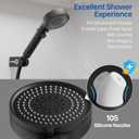 RV Shower Head with Hose, High Pressure Shower Head with Handheld On Off Switch, Travel Trailer, Motorhome and Boat and Camper Must Have RV Accessories Replacement Part, Matte Black