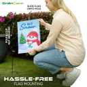 Winter Garden Flag 12.5 x 18 Inch  Double-Sided Snowman Garden Flag, Weather & UV-Resistant Yard Flags for Outside, Perfect for Garden & Lawn Decoration