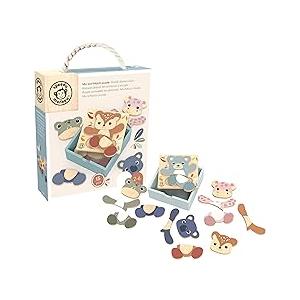 SPEEDY MONKEY Mix & Match Wooden Puzzle Game for Toddlers 24m+ | Colorful Shape Matching & Sorting Board | FSC Wooden Early Learning Educational Toy for Preschool Kids