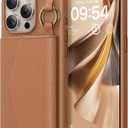 TAURI for iPhone 15 Pro Max Case, Removable Magnetic Wallet Case with Card Holder, [Compatible with MagSafe] Durable PU Leather Phone Case with Wireless Charging, Brown