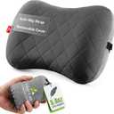 Hikenture Camping Pillow with Removable Cover - Ultralight Inflatable Pillow for Neck Lumbar Support - Upgrade Backpacking Pillow - Washable Travel Air Pillows for Camping, Hiking, Backpacking (Grey)