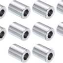 uxcell 10pcs Stainless Steel Spacer 3/8" Bore x 3/4" OD x 1" Length Screw Standoff Bushing Plain Finish Round Metal Spacer for 3/8 Screws Bolts and Rods