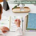 2026 Planner, Hardcover Leather Weekly and Monthly Planner, January 2026 - December 2026, Spiral Yearly Agenda Organizer Book 2026 with Tabs, Daily Calendar Planners for School Work Home, A4 (8.5" x 11"), Blue