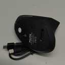 Ergonomic Wireless Rechargeable Mouse, Bluetooth+USB A+Type C(3 in 1) Connection, 5 Levels Up to 4800 DPI, 6 Silent Buttons, 2.4GHz Carpal Tunnel Vertical Mice, for Laptop, Desktop,MacBook-black