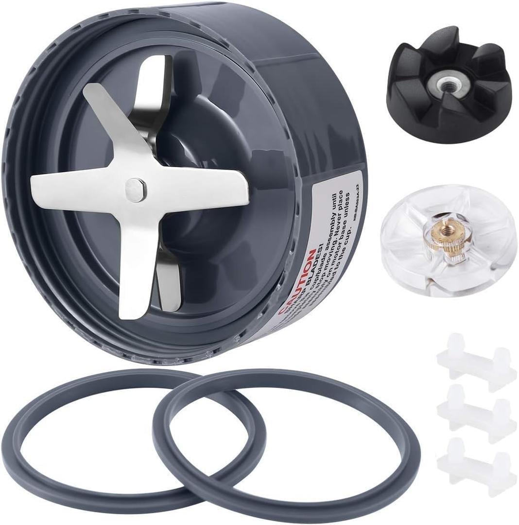 8 Pieces Blender Replacement Parts Extractor Blade for NutriBullet 600w 900w including Gasket Shock Pad and Gear