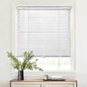 LazBlinds Cordless 1" Aluminum Mini Blinds, 20'' W x 36'' H, White | Light Filtering, Horizontal Mini Blinds, Blinds for Indoor Windows