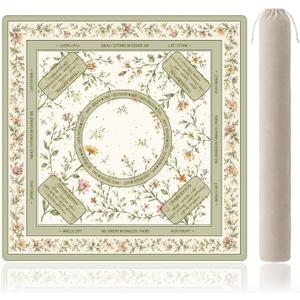 Sage Wildflower Mahjong Mat for Table with Rules
31.5x31.5 Inch; waterproof surface, non-slip backing, built-in instructions for smooth botanical American mah jongg play