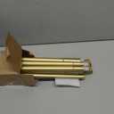 TONIAL Curtain Rods 2 pack, Telescoping Splicing 3/4 Drapery Rod 32 to 58 Inch(2.6 to 4.8 ft), Decorative Single Curtain Rods for Windows with Modern Cap Finial, Antique Gold