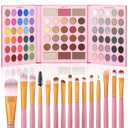 UCANBE Eyeshadow Palette with 15Pcs Brushes Makeup Set, Pigmented 86 Colots Make Up Pallet Gift Sets, Matte Shimmer Metallic Eye Shadow Highlighter Contour Blush Powder Christmas Valebtines Beauty Kit