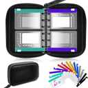 Timueetech A7 Waterproof Pill Organizer with 14 S Zippered Pill Pouches for A7 Binder, Small BPA-Free Weekly Medicine Organizer, Color-Coded Reusable Travel Pill Storage System