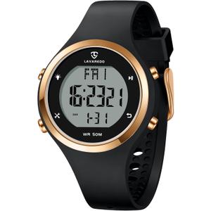 BEN NEVIS NN Watches for Women, Digital Watch Womens Outdoor Sport with Alarm/Calendar/Stopwatch/Chronograph/Back Light, Gifts for Women (02-AllBlack)