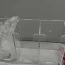 Acrylic Cup and Lid Holder, 3 Compartment, Disposable Coffee Cup Dispenser Cup Storage Organizer, Clear